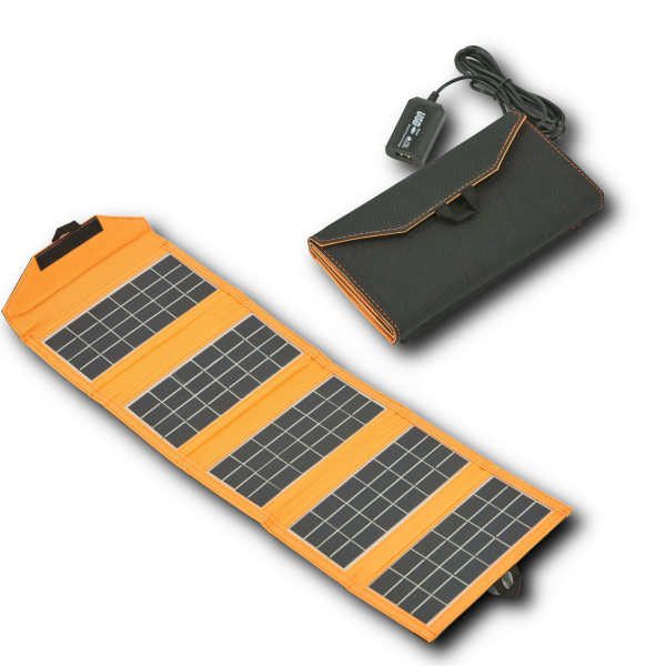 HOOZ 6V 10W Solarpanel Faltbar, Solar Ladeger&auml;t Tragbares mit USB Port, Camping Solarmodul f&uuml;r iPhone Smartphone Tablets GoPro usw, Wasserdichtes Solarpanel Flexibel (56x19 cm)