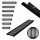 2x Aluminium L&uuml;ftungsgitter schwarz 30x8x1.2 cm f&uuml;r ideale Bel&uuml;ftung, Bel&uuml;ftungsgitter f&uuml;r K&uuml;che, Bad, Toilette, Garage und Wohnzimmer, Abluftgitter