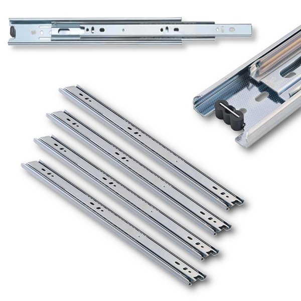 2er Set Schubladenf&uuml;hrung Teleskopschiene Vollausz&uuml;ge Schubladenschiene in verschiedenen Gr&ouml;&szlig;en