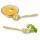 Suppenkelle aus hochwertigem Edelstahl, Sp&uuml;lmaschinenfestes K&uuml;chen Zubeh&ouml;r, L&ouml;ffelkelle ist Perfekt zum Suppen und Eint&ouml;pfe (34 x 9,5 cm)  (Gold)