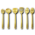 6-Teiliges K&uuml;chenutensilien Set, Edelstahl K&uuml;chengeschirr Set, K&uuml;chenhelfer Enth&auml;lt 1xSuppenkelle, 2x Pfannenwender, 1x Schauml&ouml;ffel, 1x Spaghettil&ouml;ffel, 1x Servierl&ouml;ffel (Gold)
