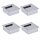HOOZ 4x Kabeldurchf&uuml;hrung Schreibtisch, 80mm Aluminium Kabeldurchlass mit B&uuml;rstendichtung, Kabeldurchf&uuml;hrung Tisch f&uuml;r Tisch B&uuml;ro Arbeitsplatten, Kabelkanal f&uuml;r M&ouml;bel und Schreibtisch (Quadratisch)
