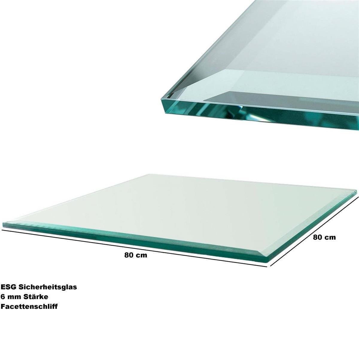 ESG Tischglas nach Maß Klarglas 6mm Zuschnitt Glasboden Glasplatte Wunschmaß