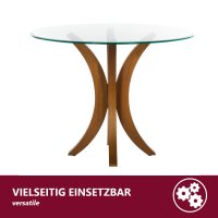 Glasplatte &Oslash;70 cm mit Facettenschliff - Klarglas