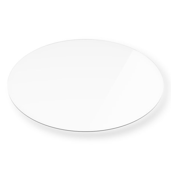 Glasplatte &Oslash;80 cm mit Facettenschliff - Klarglas