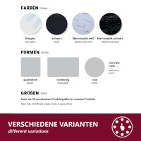 Glasplatte &Oslash;80 cm mit Facettenschliff - Klarglas