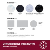 Glasplatte &Oslash;90x0,6 cm mit Kantenschliff - Klarglas