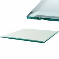 Glasplatte f&uuml;r Kaminofen und Tischplatte in 70x70cm Facettenschliff, Schutzplatte mit 6mm ESG Sicherheitsglas, Funkenschutzplatte, Glasboden f&uuml;r Kamin (Klarglas)
