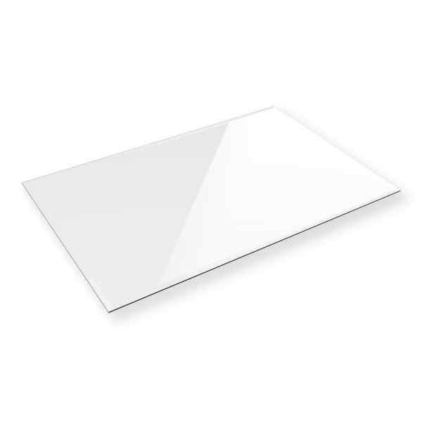 Glasplatte / Kaminplatte ESG-Glas &ndash; 90x60 cm Klarglas
