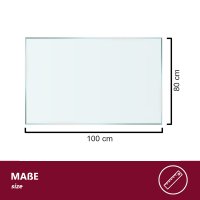 Glasplatte / Kaminplatte ESG-Glas &ndash; 100x80 cm Klarglas