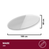 Glasplatte / Kaminplatte ESG-Glas &ndash; 100x60 cm Klarglas