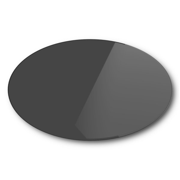 Glasplatte / Kaminplatte ESG-Glas &ndash; &Oslash;90 cm schwarz