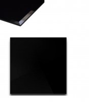Glasplatte f&uuml;r Kaminofen und Tischplatte in 70x70cm Facettenschliff, Schutzplatte mit 6mm ESG Sicherheitsglas, Funkenschutzplatte, Glasboden f&uuml;r Kamin (Schwarz)