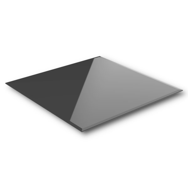 Glasplatte / Kaminplatte ESG-Glas &ndash; 80x80 cm schwarz