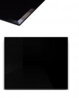 Glasplatte f&uuml;r Kaminofen und Tischplatte in 80x60cm Facettenschliff, Schutzplatte mit 6mm ESG Sicherheitsglas, Funkenschutzplatte, Glasboden f&uuml;r Kamin (Schwarz)