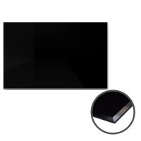 Glasplatte schwarz, 90x60cm, 6mm Sicherheitsglas, Facette Tischplatte Glasscheibe