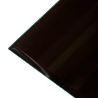 Glasplatte 100x50x0,6 cm mit Facettenschliff - schwarz