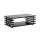 Couchtisch mit Rollen 115x65cm - Marmor-Optik schwarz