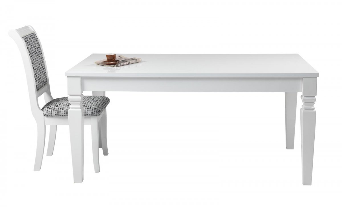 Esstisch Landhausstil 180cm in weiß Hochglanz, 649,90 €