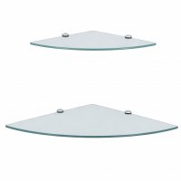 Eckregal 45cm Glasboden Glasplatte Glasscheibe Regalhalter ALU Regal Glasregal Klar