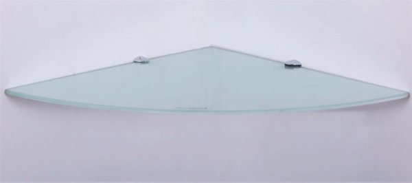 Eckregal 45cm Glasboden Glasplatte Glasscheibe Regalhalter ALU Regal Glasregal Wei&szlig;