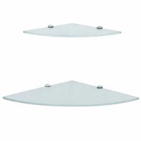 Eckregal 75cm Glasplatte Glasboden Glasscheibe Regalhalter ALU Regal Glasregal Klar