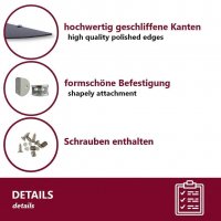 Eckregal Glasboden 6mm Glasplatte Glasregal Glasscheibe Regalhalter Glas Regal schwarz 25 cm Aluminium