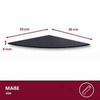 Eckregal Glasboden 6mm Glasplatte Glasregal Glasscheibe Regalhalter Glas Regal schwarz 25 cm Aluminium