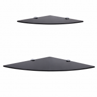 Eckregal Glasboden 6mm Glasplatte Glasregal Glasscheibe Regalhalter Glas Regal schwarz 35 cm Aluminium