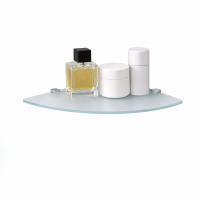 Eckregal Glasboden 6mm Glasplatte Glasregal Glasscheibe Regalhalter Glas Regal wei&szlig; 25 cm Aluminium