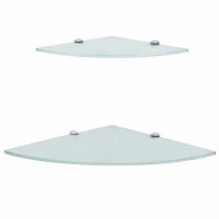 Eckregal Glasboden 6mm Glasplatte Glasregal Glasscheibe Regalhalter Glas Regal wei&szlig; 25 cm Aluminium