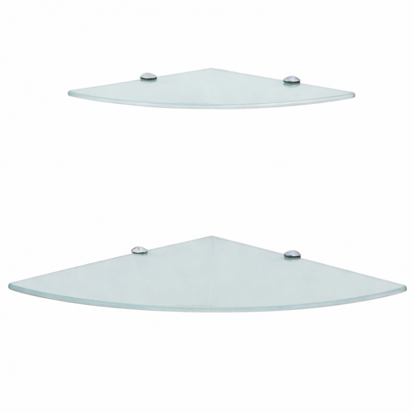 Eckregal Glasboden 6mm Glasplatte Glasregal Glasscheibe Regalhalter Glas Regal wei&szlig; 35 cm Aluminium