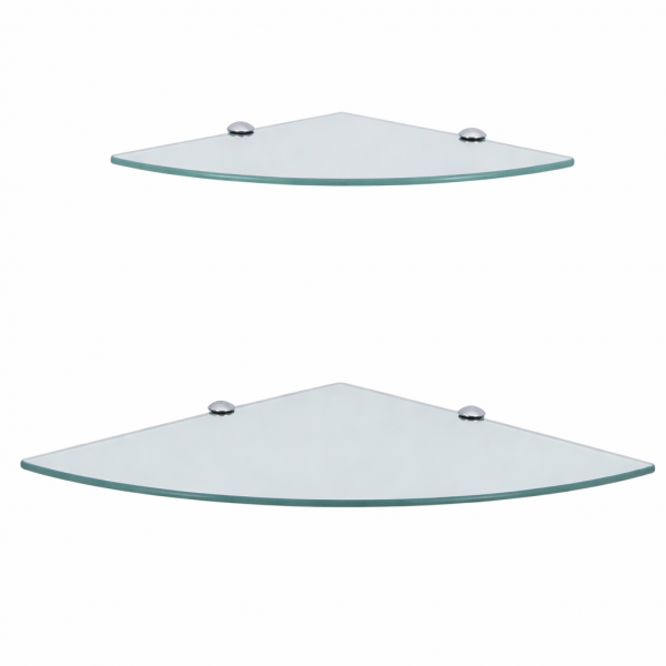 Eckregal Glasboden 6mm Glasplatte Glasregal Glasscheibe Regalhalter Glas Regal klar 25 cm Aluminium