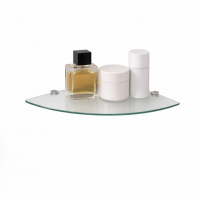 Eckregal Glasboden 6mm Glasplatte Glasregal Glasscheibe Regalhalter Glas Regal klar 25 cm Aluminium