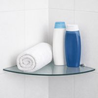 Eckregal Glasboden 6mm Glasplatte Glasregal Glasscheibe Regalhalter Glas Regal klar 25 cm Aluminium