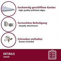 Eckregal Glasboden 6mm Glasplatte Glasregal Glasscheibe Regalhalter Glas Regal klar 35 cm Aluminium