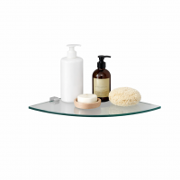 Eckregal Glasboden 6mm Glasplatte Glasregal Glasscheibe Regalhalter Glas Regal klar 35 cm Aluminium