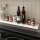 Glasboden 6mm Glasplatte f&uuml;r Glasregal Glasscheibe Regalhalter Bad Glas Regal wei&szlig; 60 cm silber