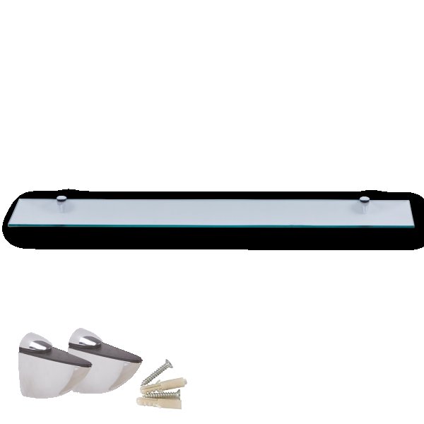Glasboden 6mm Glasplatte f&uuml;r Glasregal Glasscheibe Regalhalter Bad Glas Regal klar 100 cm Silber