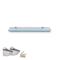 Glasboden 6mm Glasplatte f&uuml;r Glasregal Glasscheibe Regalhalter Bad Glas Regal 30 cm klar silber