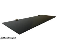 Glasboden 6mm Glasplatte f&uuml;r Glasregal Glasscheibe Regalhalter Bad Glas Regal 40 cm wei&szlig; silber