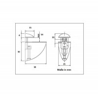Glasboden 6mm Glasplatte f&uuml;r Glasregal Glasscheibe Regalhalter Bad Glas Regal 40 cm wei&szlig; silber