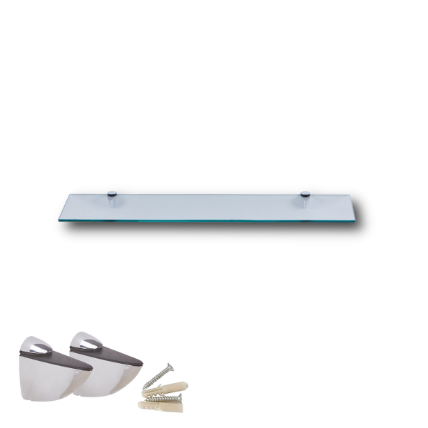 Glasboden 50 cm Glasplatte f&uuml;r Glasregal Glasscheibe Regalhalter Bad Glas Regal Klar Glas mit Halterung