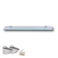 Glasboden 80 cm Glasplatte f&uuml;r Glasregal Glasscheibe Regalhalter Bad Glas Regal Klar Glas mit Halterung