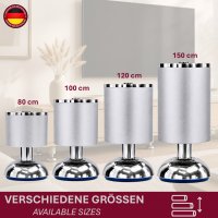 4er Set M&ouml;belfu&szlig; Aluminium Matt in 4 ver. Gr&ouml;&szlig;en 8/10/12/15 cm