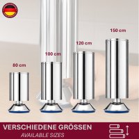 Verchromter Stahl 100mm h&ouml;henverstellbar 4er Set konischer Standfu&szlig;