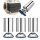 Verchromter Stahl 100mm h&ouml;henverstellbar 4er Set konischer Standfu&szlig;