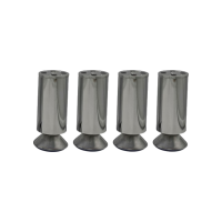 4er Set M&ouml;belfu&szlig; Chrom in 4 ver. Gr&ouml;&szlig;en 8/10/12/15 cm