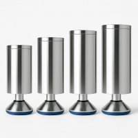 4er Set M&ouml;belfu&szlig; Chrom in 4 ver. Gr&ouml;&szlig;en 8/10/12/15 cm