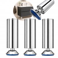 Verchromter Stahl 120mm h&ouml;henverstellbar 4er Set konischer Standfu&szlig;